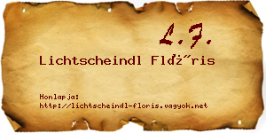 Lichtscheindl Flóris névjegykártya
